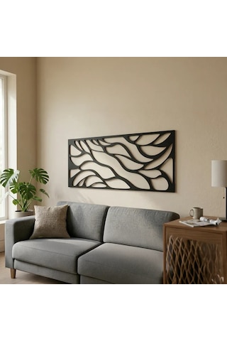 Soyut Desenli Duvar Tablosu Mdf Lazer Kesim Modern Minimal Estetik Duvar Süsü