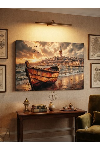 Tablo 60x90 Cm Büyük Boy Kafe Ve Salon Hediyelik Duvar Aksesuarı Sandal Siyah