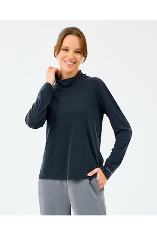 Skechers W Turtle Neck Longsleeve Softluxe T-shirt Kadın Siyah Tshirt S2520185-3817 Siyah