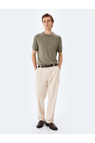 Koton Regular Fit Bisiklet Yaka Viskon Basic Kısa Kollu Triko Tişört Haki 5sam70022ht Haki