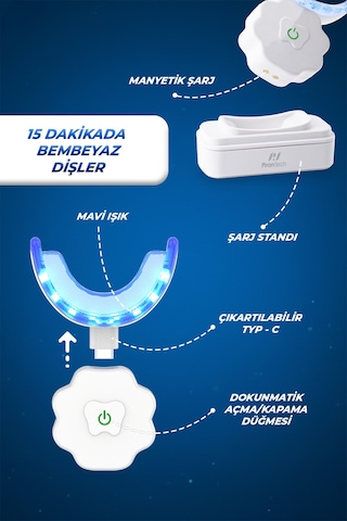 M08 Led Mavi Işık Diş Beyazlatma Cihazı Evde Profesyonel Ağız Bakımı