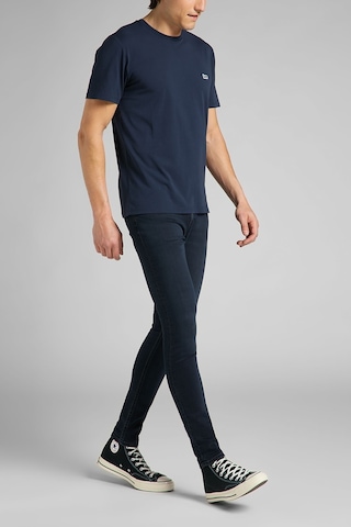 Lee Malone Skinny Fit Normal Bel Denim Esnek Jean Kot Pantolon L736PHKG Koyu Mavi