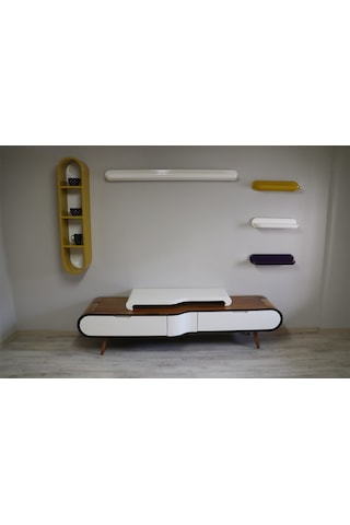 Anatolia Delüx Duvar Tv Ünitesi Ahşap Renkli Lake Tv Ünüte Model