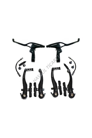 Hsgl Bisiklet Siyah Full Aluminyum Promax V-Fren Kırmızı Fren Dış