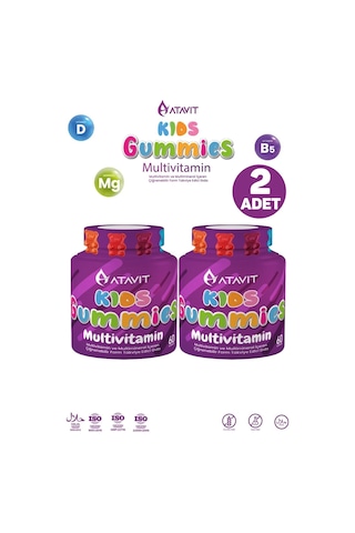 Atavit Kids Multivitamin 60 Gummies 2 Adet