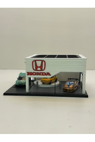 3d Baskı 1/64 Ölçekli Honda Showroom Tasarımlı Diorama Araç Sergileme Garajı