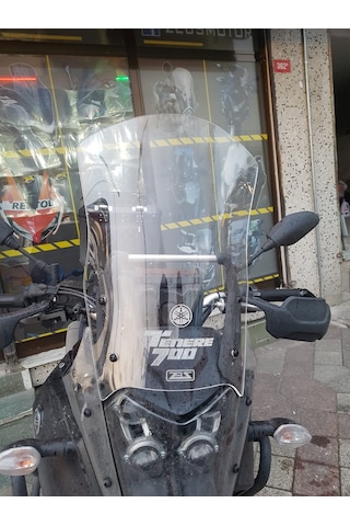 2019-23 Yamaha Tenere700 Şeffaf Ön Cam Zeus 13CM Uzun 42CM 4MM Tenere 700
