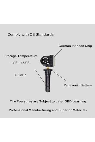 Ximistore9 "4'lü Ford Tpms Lastik Basınç Sensör Seti - F150, Edge, Mkx Uyumlu"