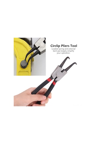 Xindoker Dış Snap Ring Pliers 9 İnç Çelik Uçlu, 32mm Açılım, Kaymazsız Kollü El Aracı - Kurulum Ve Çıkarma İçin