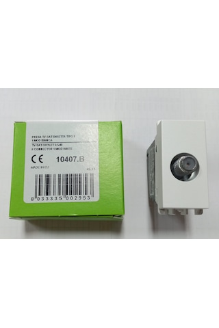 Beyaz Sat Uydu Prizi F Konnektörlü 1m