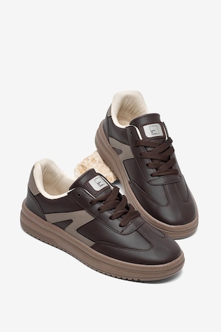 Tonny Black Rahat Kalıp Kauçuk Taban Bağcıklı Sneaker Kadın Kahve Sneaker Tbtyldz005