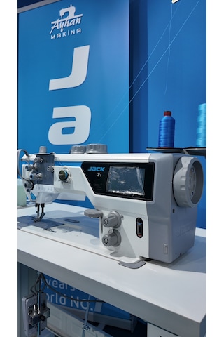 Jack Z7 3'lü Transport Sistemli Ekstra Kalın İş Full Otomatik Yapay Zekalı Dikiş Makinası 12mm, Ayak Sensörlü Yok