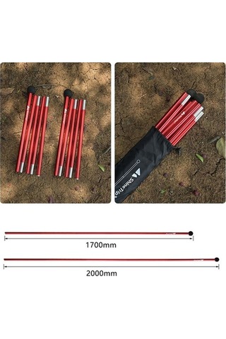 Ebitda Leke Geçmez Hafif Alüminyum Kamp Çadırı Direği - Katlanabilir, Taşınabilir Ve Dayanıklı Gümüş Gümüş