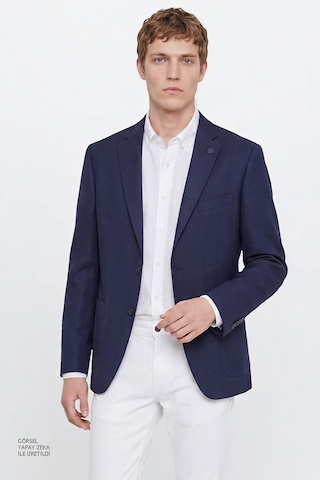 AC&Co / Altınyıldız Classics Erkek Lacı Slim Fit Dar Kesim Mono Yaka Torba Cepli Blazer Ceket Lacı