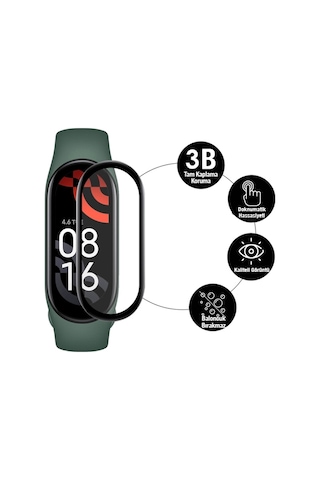 Xiaomi Mi Band 7 3D Full Kaplama Ekran Koruyucu PET+PMMA