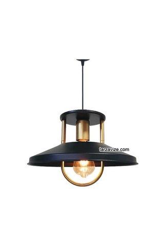 Tarzavize Trt40 Dekoratif Siyah Tekli Retro Modern Sarkıt Avize Siyah
