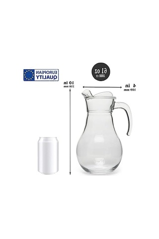 Şeffaf Kapaklı 1800 Ml Kapasiteli Sürahi Hediye Kutusunda