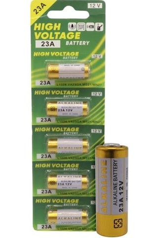 Powermaster Lr23a 12 Volt 23a Kalın Alarm Pili Alkaline Batarya 5'lı Paket