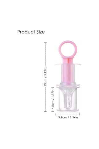 Springsun Bebek İlaç Şırıngası - Yumuşak Silikon Emzikli, 10ml Kapasiteli, Doğru Dozaj İçin Dereceli