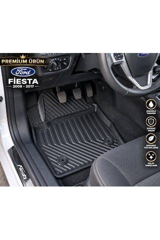 Ford Fiesta 2009-2017 Uyumlu 3d Oto Paspas Premium