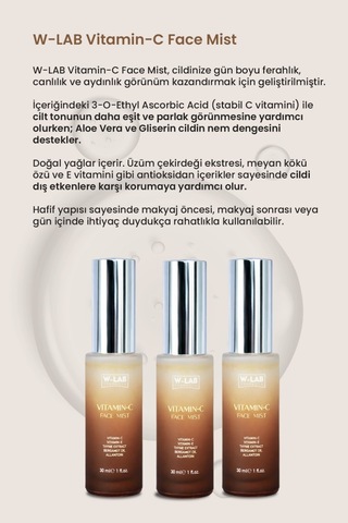 W-Lab Cosmetics Vitamin C Face Mist 30 Ml
