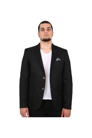Sposo 5141 Iki Düğme Tek Yırtmaç Büyük Beden Blazer Ceket(372355497)