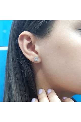 Lova 0,31 Karat Baget Pırlanta Küpe - 3030029