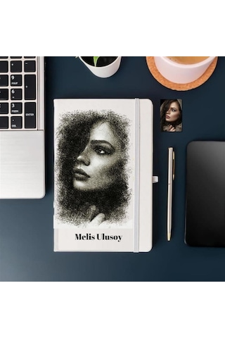 Kişiye Özel Karakalem Tasarımlı  Defter
