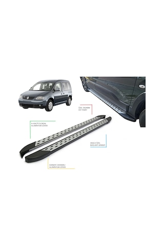 Vlokswagen Caddy Uzun Şase Noktalı Yan Basamak 2004 2005 2006 2007 2008 2009 2010 2011 2012 2013 2014 2015 2016 2017 2018 2019 2020