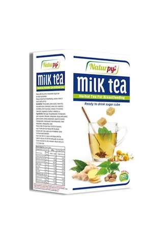 Naturpy Milk Tea Emziren Anneler İçin Bitkisel Küp Çay 100 x 2.5 G