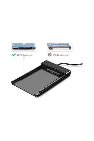 Usb 3.0 2.5 İnch Sata Hard Disk Kutusu, Siyah
