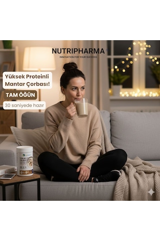 Whey Proteinli Mantar Çorbası Öğün Tozu Bariatrik Diyet Protein Tozu, 600g Diğer
