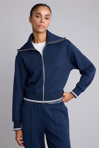 Defacto Standart Fit Fermuarlı Dik Yaka Çizgi Detaylı Modal Basic Sweatshirt Hırka H4700ax26auın187 İndigo-ın187
