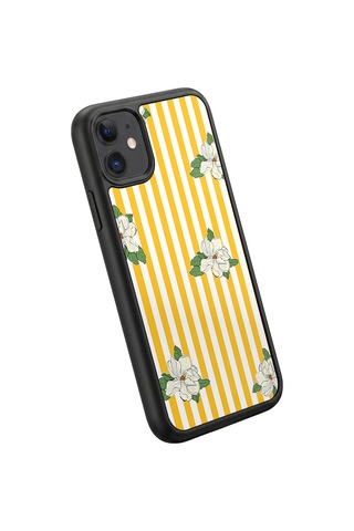 İphone 11 Uyumlu Manolya Desenli Kamera Korumalı Darbelere Dayanıklı Kılıf 1113-manolya-iphone11