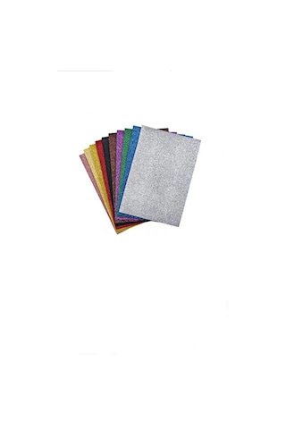 10'lu Eva Kağıdı Süngeri 20x30 Simli Yapışkanlı Krışık Renk