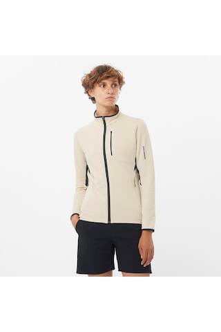 Salomon Essentıal Lıghtwarm Kadın Tam Fermuar Polar Raıny Day Lc2225200 Bej