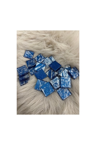 Sanatsal Kristal Mozaik Ks-17 23x23mm Metalik Gümüş Mavi 250gr
