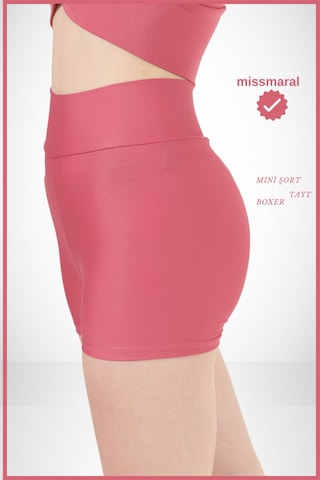 Kadın Mini Tayt Deniz Havuz Şortu Gül Kurusu Günlük Kullanım Sıkılaştırıcı Fit Görünüm 1080 Gül Kurusu