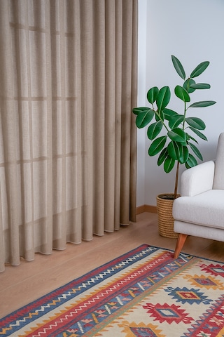 Keten İçeren Tül Perde Doğal Natural Ütü İstemez Salon Oturma Odası Yatak Odası Antre Gri