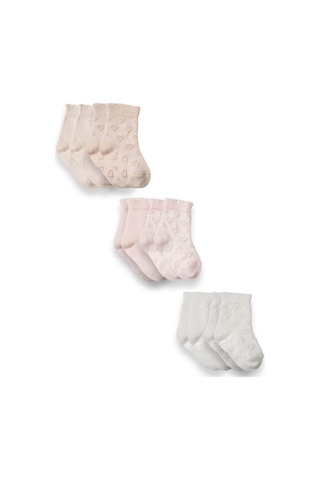Babycosy Organic Wear Csyc1010 Bebek 6'lı Çorap %100 Organik Pamuk Bebek - Yenidoğan - Csyc1010 Karışık