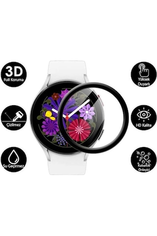 Polham Samsung Galaxy Uyumlu Watch 6 44mm Ful Kaplama Ultra Dayanıklı Akıllı Saat Koruyucu, Parmak İzi Bırakmaz