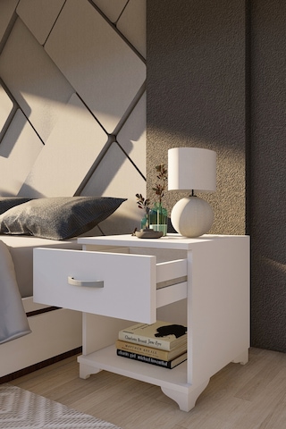 Metalia Gm 026 Beyaz Tek Çekmeceli Komidin