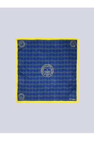 Fenerbahçe Unisex Tek Renk Logolu Mavi Fular Mavi