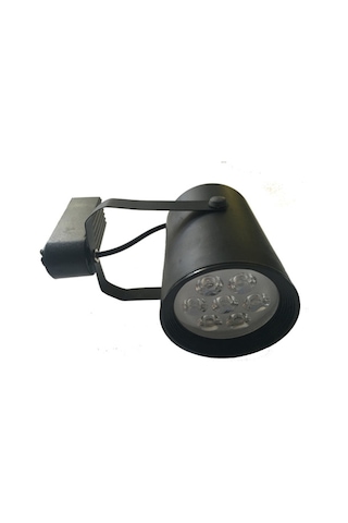 Alles 7x1w Beyaz Işık Siyah Kasa Power Ledli Ray Spot Beyaz