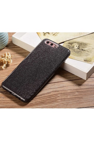 Huawei P10 Plus Kılıf Zore Shining Simli Silikon Kılıf