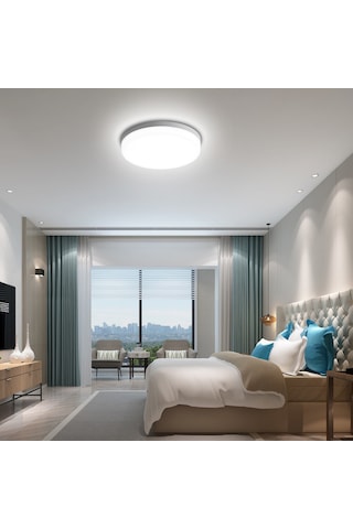 Ruicoo Yuvarlak Led Tavan Aydınlatması - Mutfak, Yatak Odası Ve Koridorlar İçin 24w Beyaz Işık 6500-7000k Beyaz