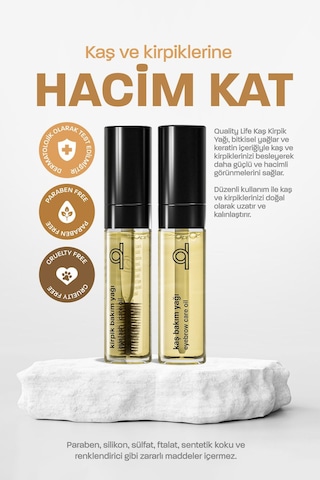 Quality Life Kaş Kirpik Serumu 20 ML + Kaş Kirpik Bakım Yağı Besleyici Uzatıcı 20 ML