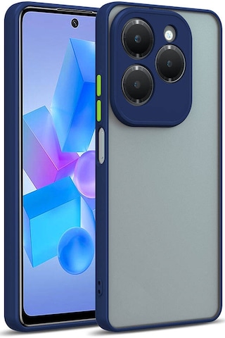 Goocamp İnfinix Hot 40i Kılıf Hux Kapak - Siyah Siyah