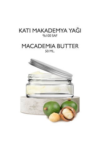 Katı Makademya Fındığı Yağı 50 Ml. Saf Makademiya Yağı Macademya Macadamia Butter Diğer