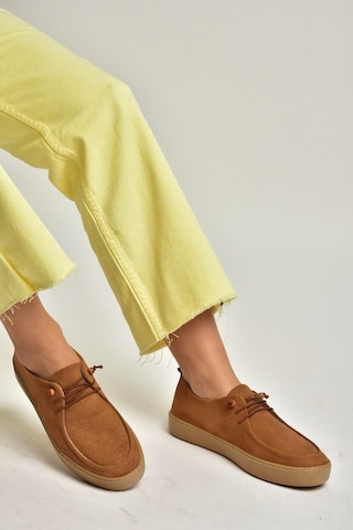 Fox Shoes Y602170902 Taba Süet Bağcıklı Casual Ayakkabı Taba